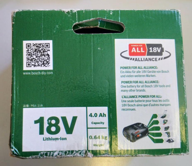 Bosch 18v 4.0Ah Lithium-Ion Battery Power4All PBA18 V 4.0ah W-C