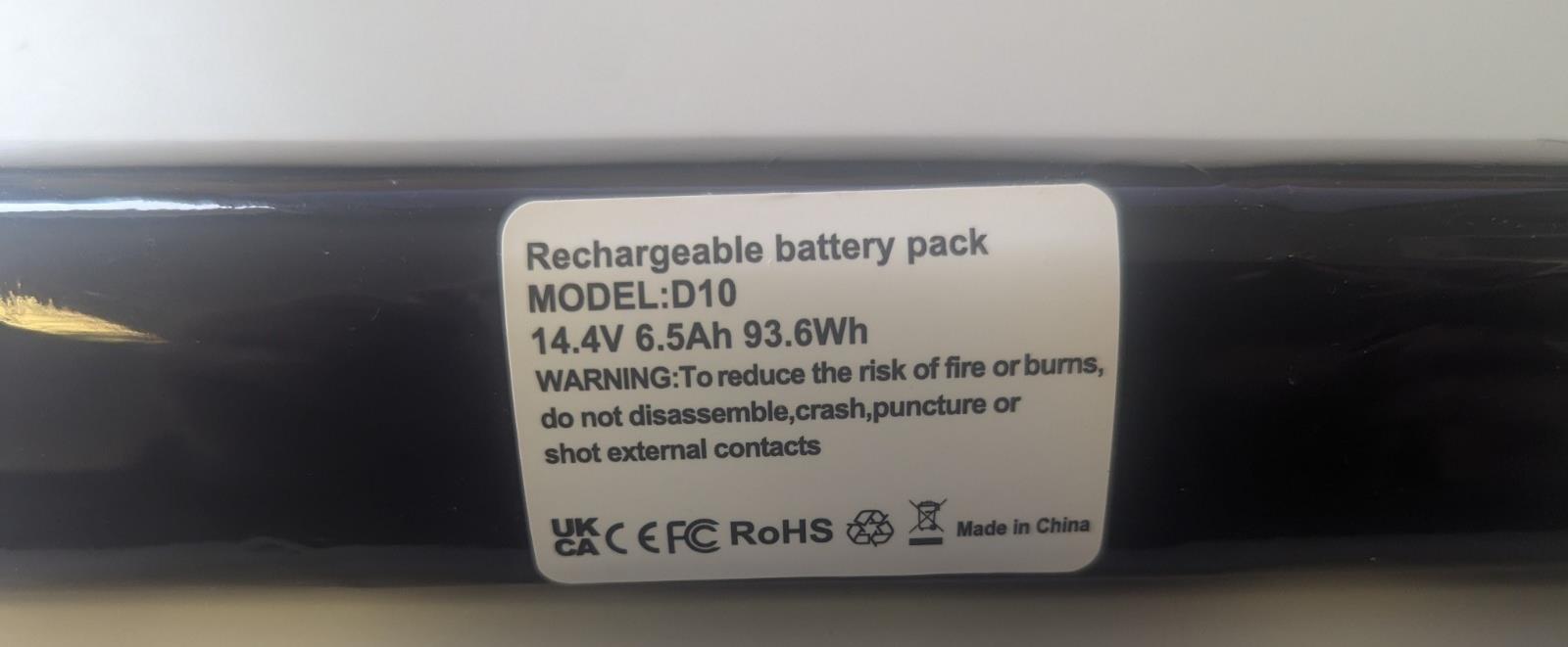 D10 Battery FOR K01 Neato D10 14.4v 6.5Ah 93.6Wh