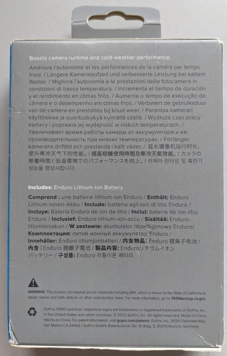 GoPro Enduro Rechargeable Battery - Compatible for HERO 9, 10, 11 & 12