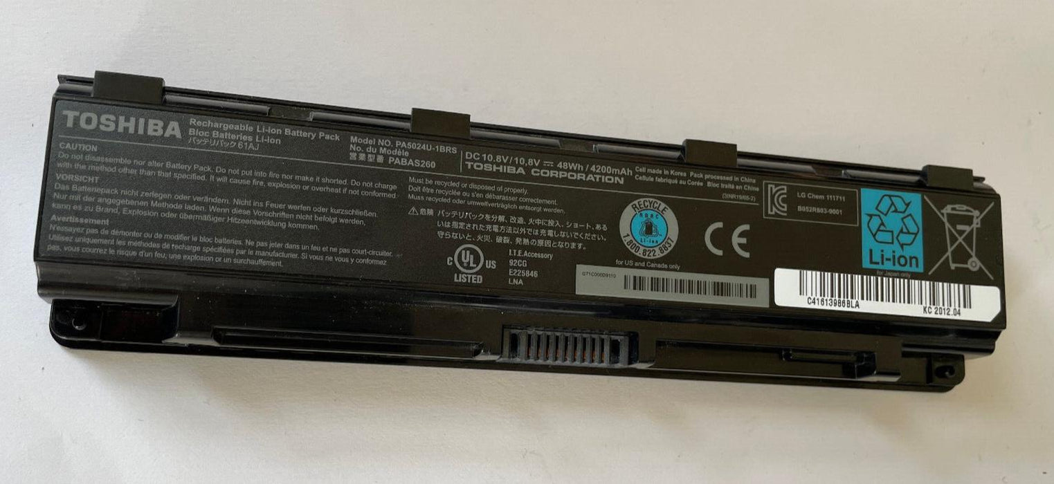 Used GENUINE TOSHIBA SATELLITE C850 C850D C855D C870 L870 BATTERY PA5024U-1BRS