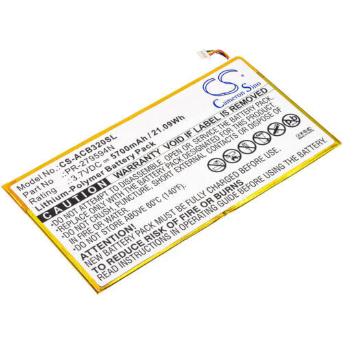 Battery 5700mAh for Acer Iconia Tab 10 A3-A40-N68R A3-A50 A3-A50-K4K4