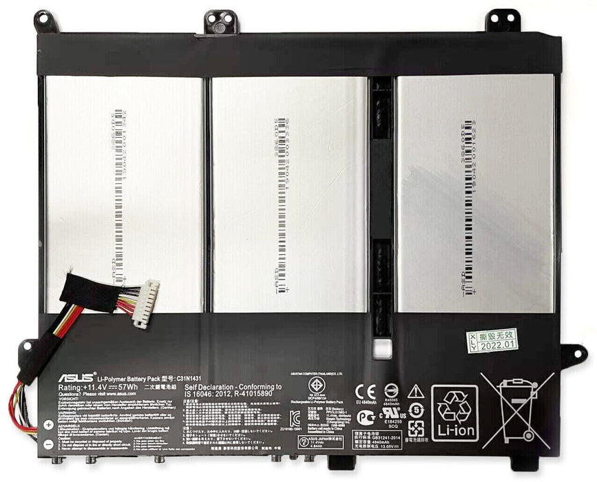 New 11.4V 57Wh Genuine C31N1431 Battery for Asus Eee Book E Series E403SA Series