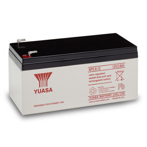 NP2.8 12 volt 2.8 ah GENUINE YUASA RECHARGEABLE ALARM/ SECURITY BATTERY