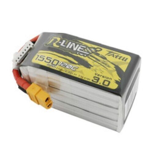 Tattu R-Line Version 3.0 1550mAh 22.2V 120C 6S Lipo Battery Pack w/ XT60 Plug