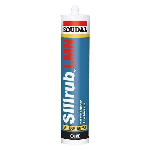 Soudal Silirub LMN Neutral Silicone Sealant, Low Modulus, Clear, 300ml