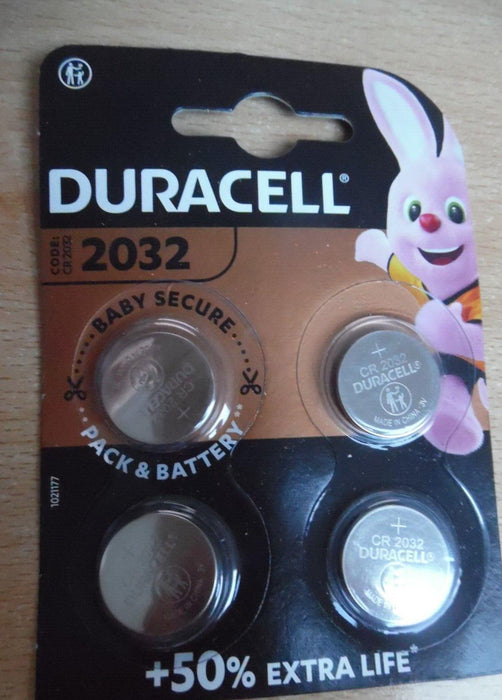 Duracell CR2032 battery pack of 4