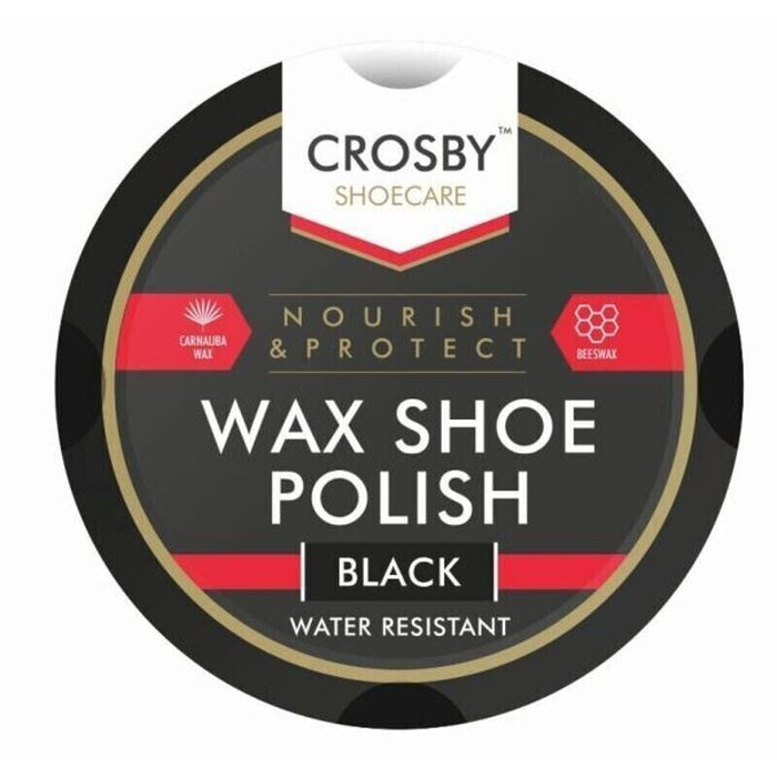 2 x Crosby Wax Shoe Polish – Black Nourish and Protect