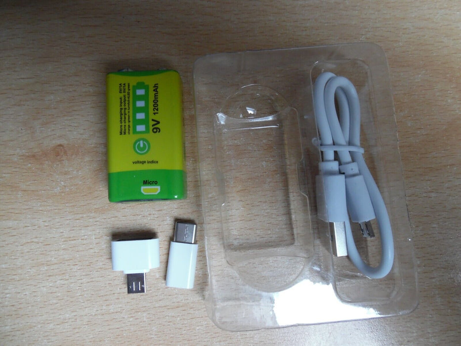 9V USB Rechargeable battery 1200mAh