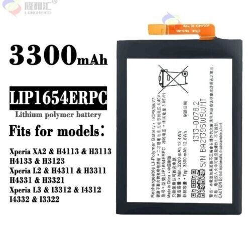 For Sony Xperia L2 L3 XA2 Battery 3300mAh LIP1654ERPC H4311 H3311 H4331