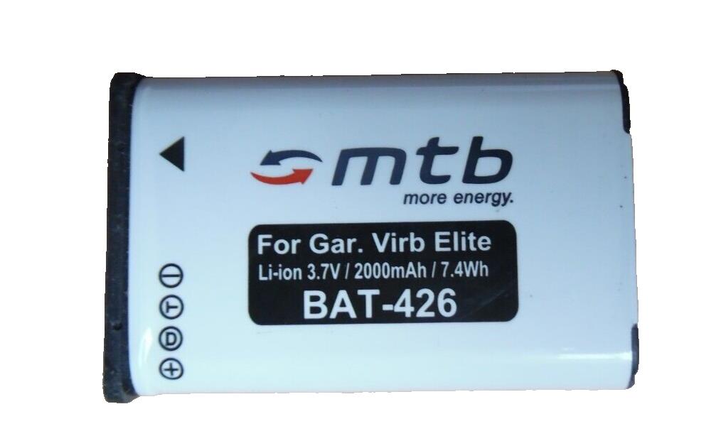 Li-ion Battery for Garmin Virb Elite Action HD Camera 1. 3.7V 2000mAh