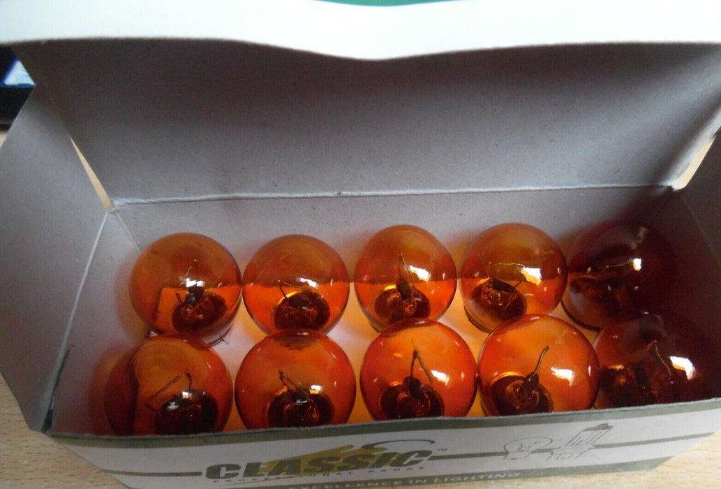 12 Volt 21W SCC BA15S base Amber Indicator bulb Classic Cars 10 Bulbs