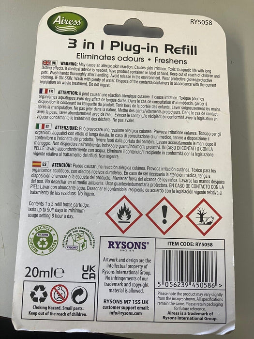 3VOLUTION PLUG IN AIR FRESHENER REFILLS TRILOGY3 AMBI PUR COMPATIBILITY 20ml