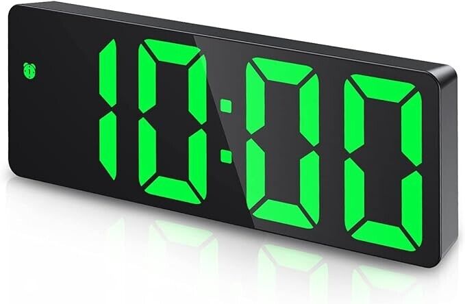 Digital Alarm Clock, Alarm Clocks Bedside with Big LED Temperature Display, Beds