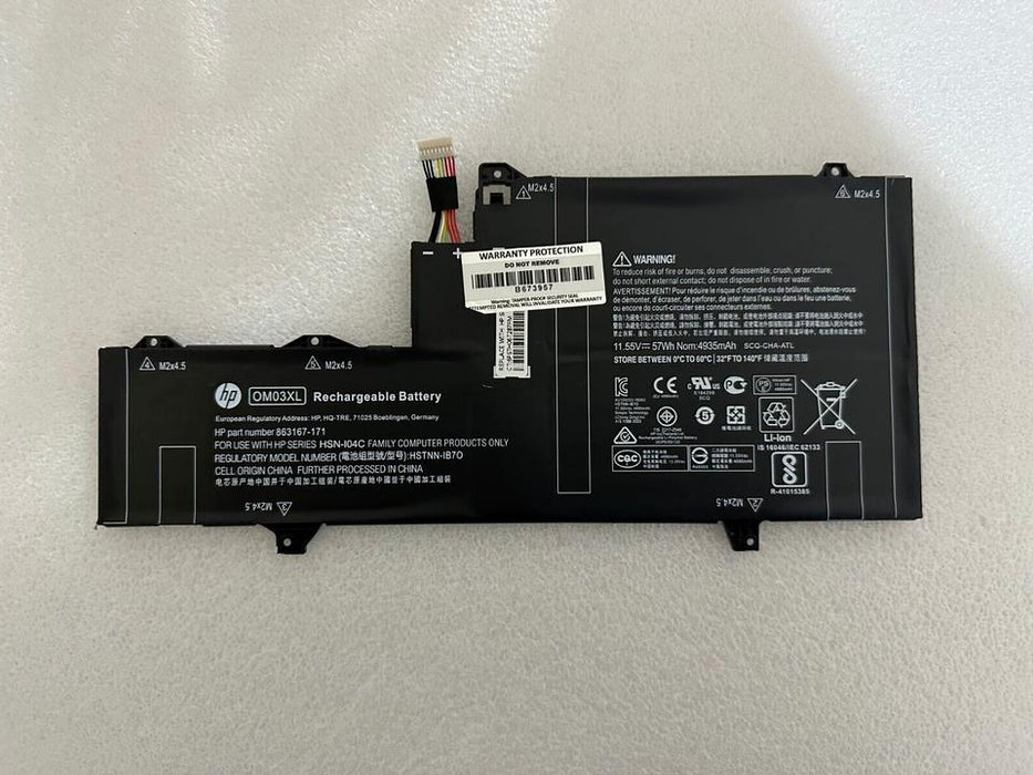 OM03XL 863280-855 Genuine battery For HP EliteBook X360 1030 G2 13.3" HSTNN-IB70