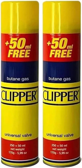 Clipper Universal High Quality Butane Gas Lighter Refill Fluid Fuel 300ML x 2