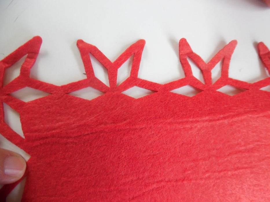 1 Metre Felt Runner. Red Christmas Theme