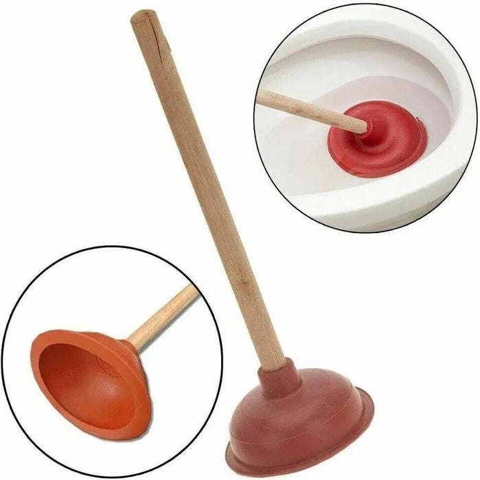 15CM HEAVY DUTY RUBBER SINK TOILET DRAIN BATH PLUNGER UNBLOCKER BATHROOM KITCHEN