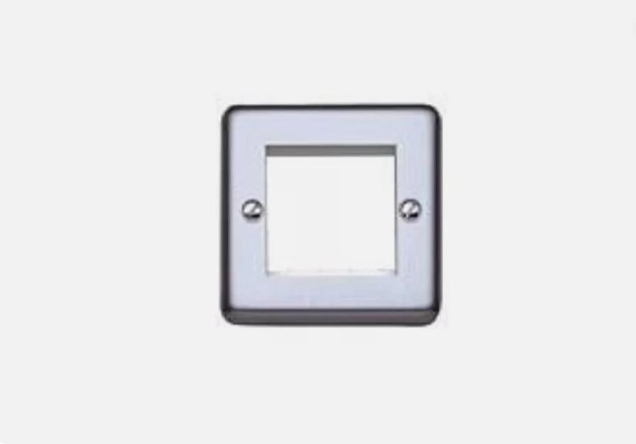 MK Albany Plus 1Gang Euro Data Frontplate 50 x 50mm Matt Chrome K182 MCO