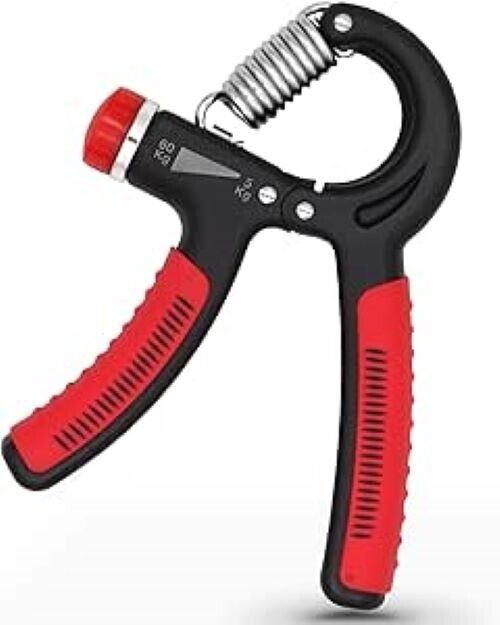 Red Wrist Finger Forearm Hand Grip Strengthener Exercise Resistance Gym Gripper