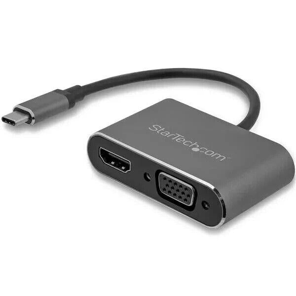 StarTech USB-C To VGA , HDMI External Video Adapter - Space Grey