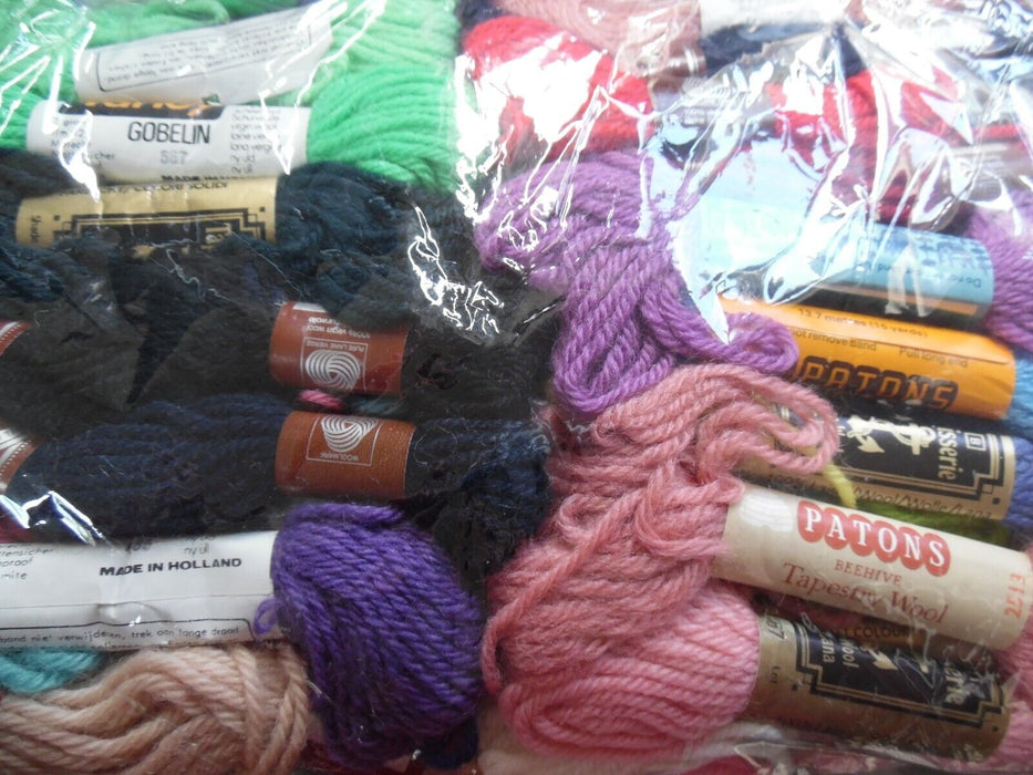 tapisserie wool bundle x 32 various colours 15 yards each