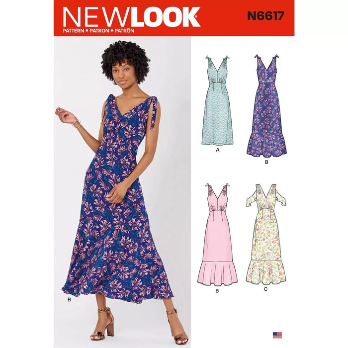 NEW LOOK Sewing Pattern 6617 Misses Women Ladies Plus Dress 10-12-14-16-18-20-22