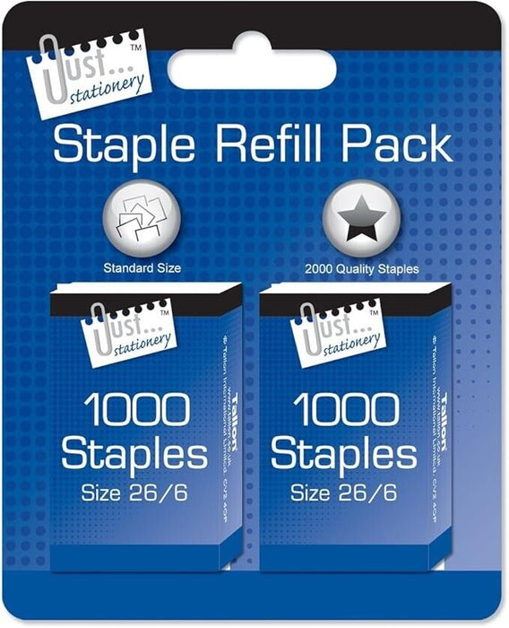 Just Stationery 2 x 1000 No 26 Staples