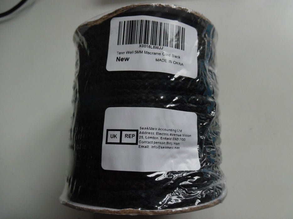 ten well cotton twine 5mm thick 165ft Black