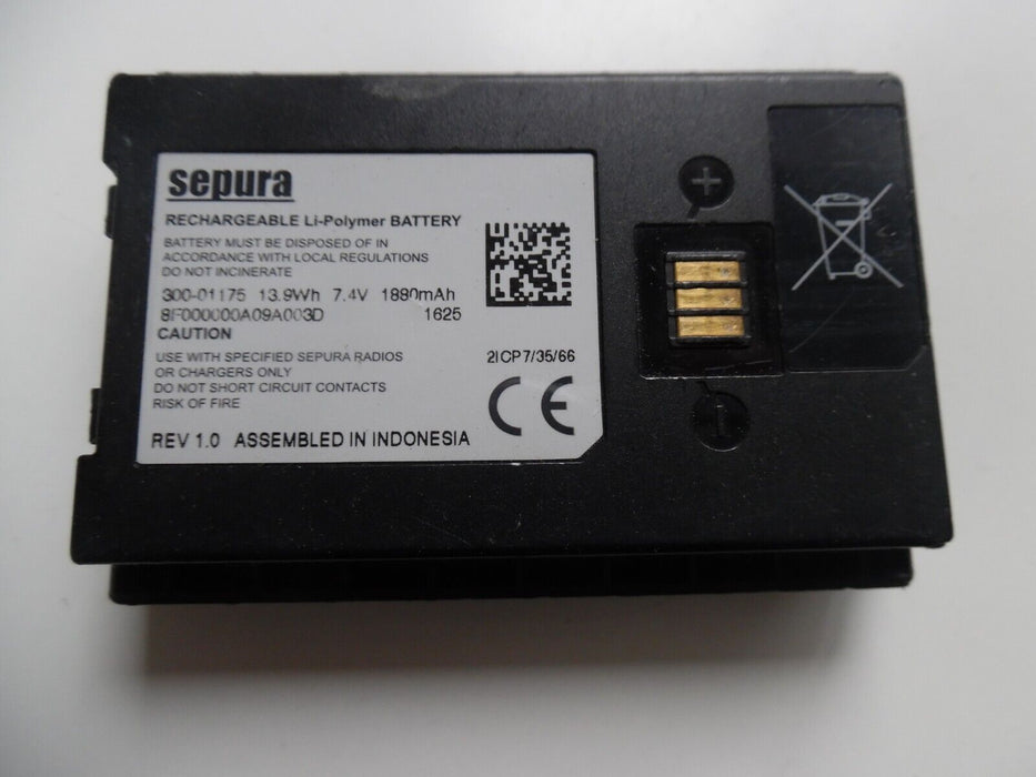 Genuine Sepura Battery For Police Radios Etc. 7.4 V  1880 Mah 32.99p Start