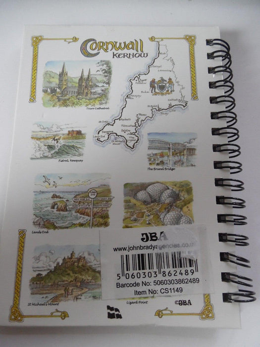 cornwall kernow notebook 6" x 4.5" lined