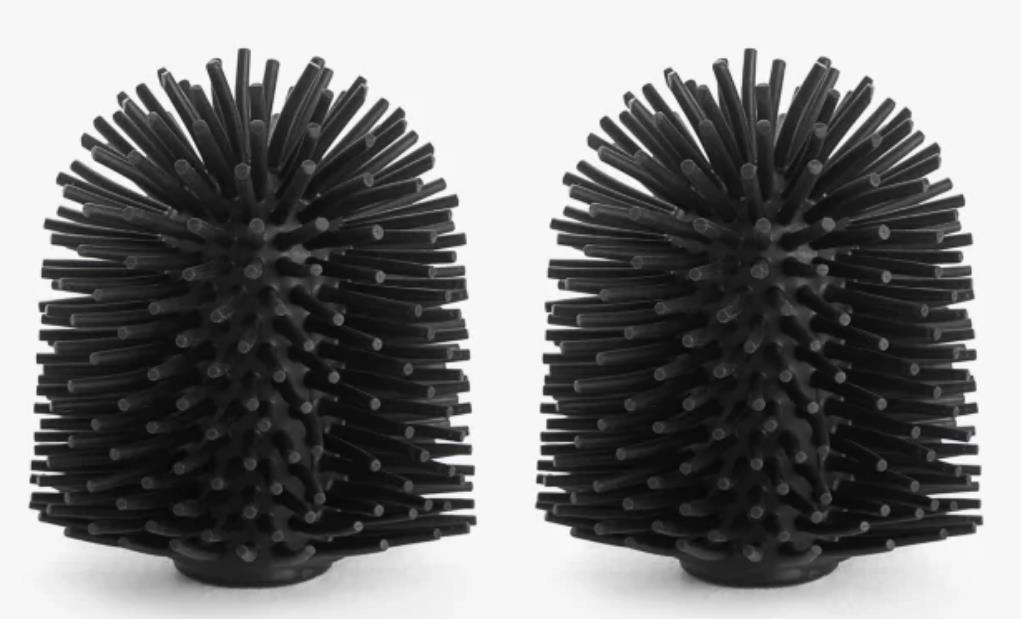 silicone toilet brush head pack of 2 black john lewis