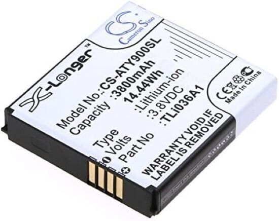 CS-ATY900SL Battery 3800 mAh Compatible with [Alcatel] One Touch Link 4G+, One T