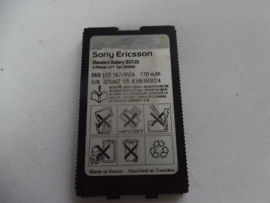 Original Sony Ericsson BST-25 BATTERY 770mAh FOR T610 T630 T608 T616 T637 T606
