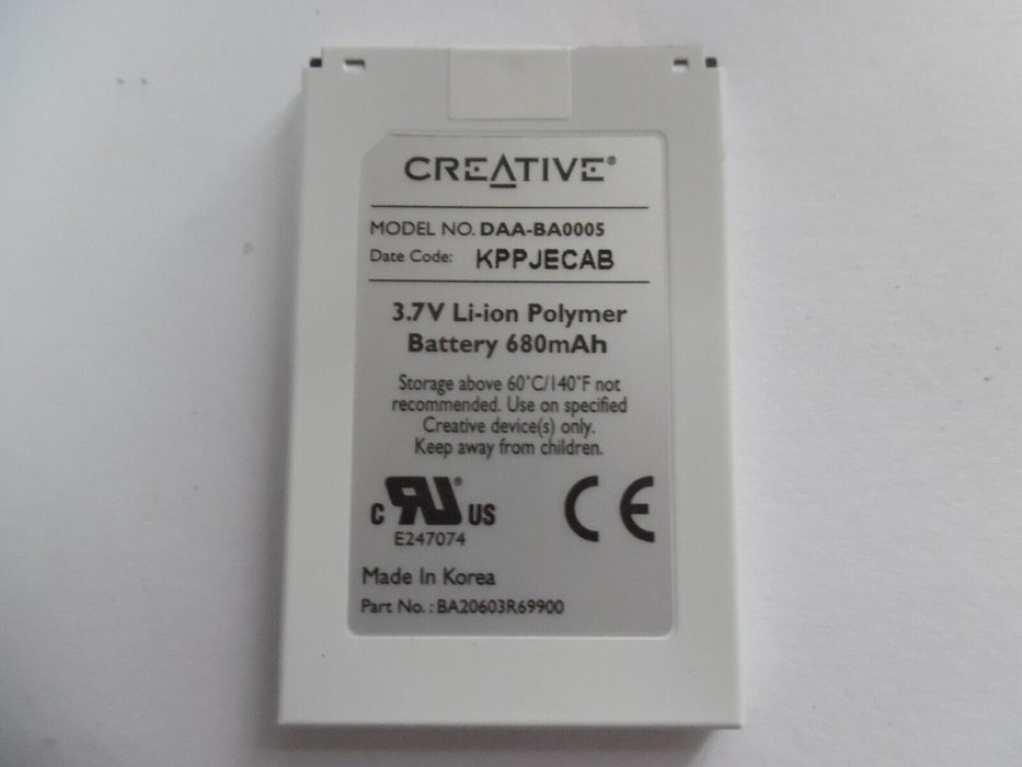 Premium Battery for Creative DAA-BA0005, 6GB, Zen Micro, Zen Micro 5GB NEW