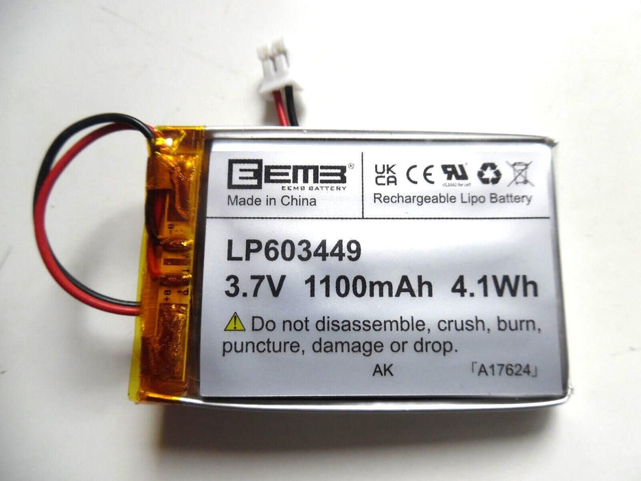 LP603449 battery 1100mah 4.1Wh
