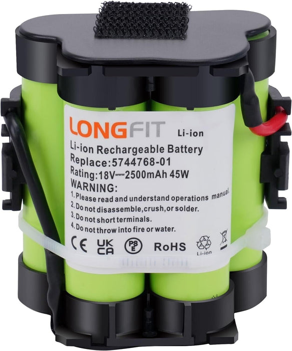 LongFit 2.5 Ah 18 V Li-Ion Battery For Gardena Robotic Lawnmower R38Li