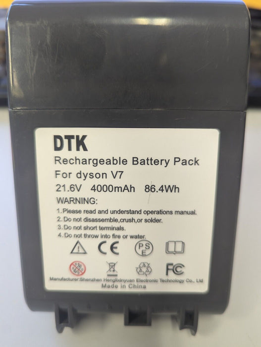 DTK 4000mAh 21.6V Replacement Battery for Dyson Vacuum Cleaner V7 Series!