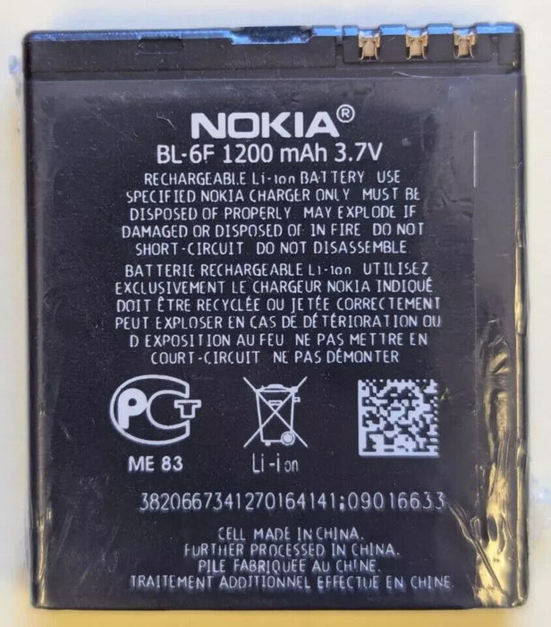 New Genuine Nokia BL-6F Battery LI-ion For Nokia N78 N79 N95 8GB 6788 BL6F