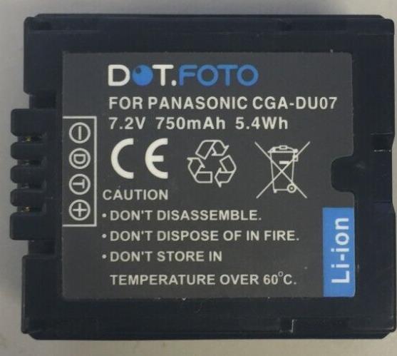 Battery for PANASONIC CGA-DU07 NV-GS188GK NV-GS200 NV-GS21 NV-GS22 NV-GS230