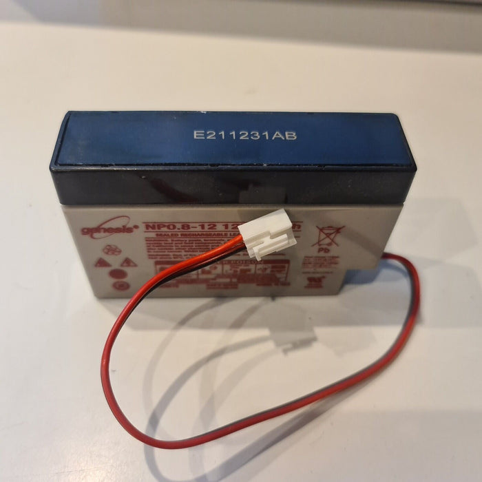 NP0.8-12 Genesis Lead Acid Rechargeable Battery 12V 0.8Ah