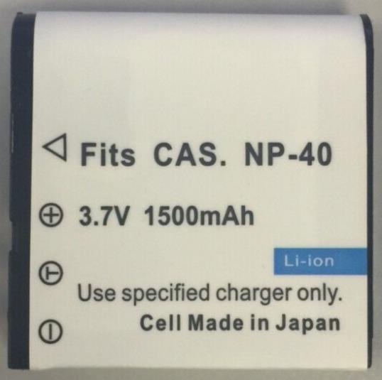 Replacement Battery for Casio NP-40, NP-40DCA, NP-40DBA, Exilim Zoom 1500mAh