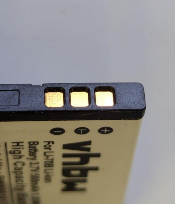 vhbw Li-70B Battery for Olympus 500mAh VG-110 VG-120 VG-130