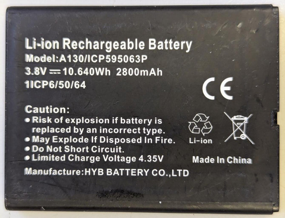 Model A130/ICP595063P Battery for WAH7706/LTE3302 2800mAh