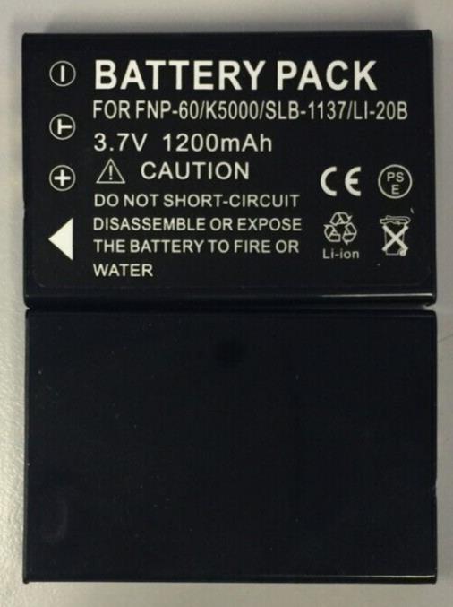 Battery Replacement for Fujifilm NP-60 Battery 1300mAh