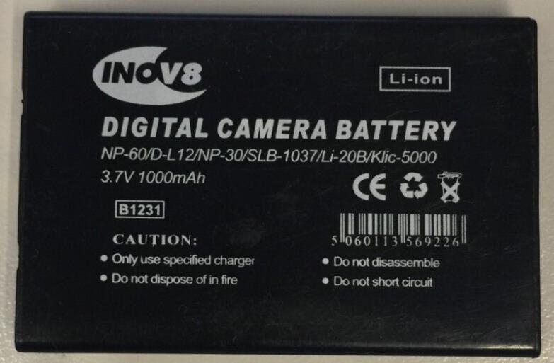 Replacement Battery for Casio NP-60 1000mAh