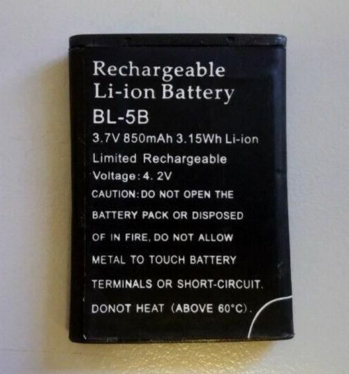 Unbranded Used BL-5B Battery N80 N83 6021 5300 5208 5140 6020 5320 7360 (850mAh)