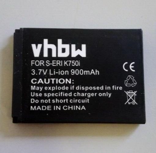 VHBW Replacement Battery for Sony-Ericsson K750i 3,7V 900mAh/2,4Wh Li-Ion