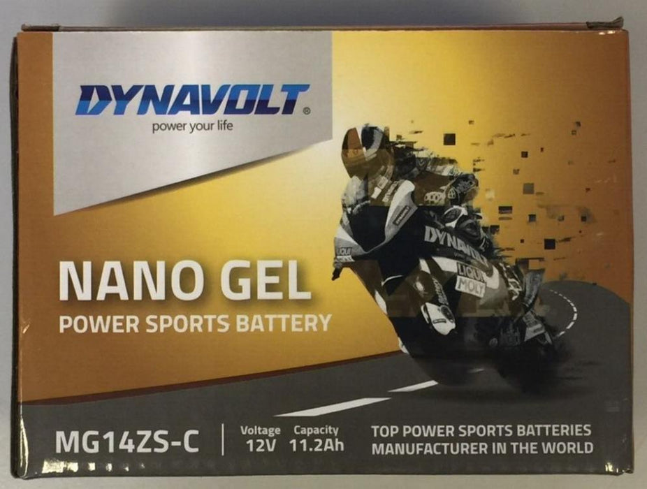 Dynavolt MG14ZS-C Nano Gel Power Sports Battery 12V 11.2Ah