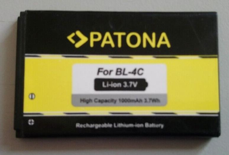 Replacement For Nokia BL-4C Patona 1000mAh BATTERY 6300 2650 2652 3500 5100 6100