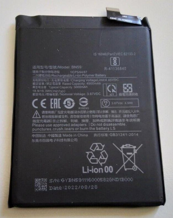 Replacement Battery BN59 (4900mAh) Compatible with Xiaomi Redmi Note 10 Note 10S